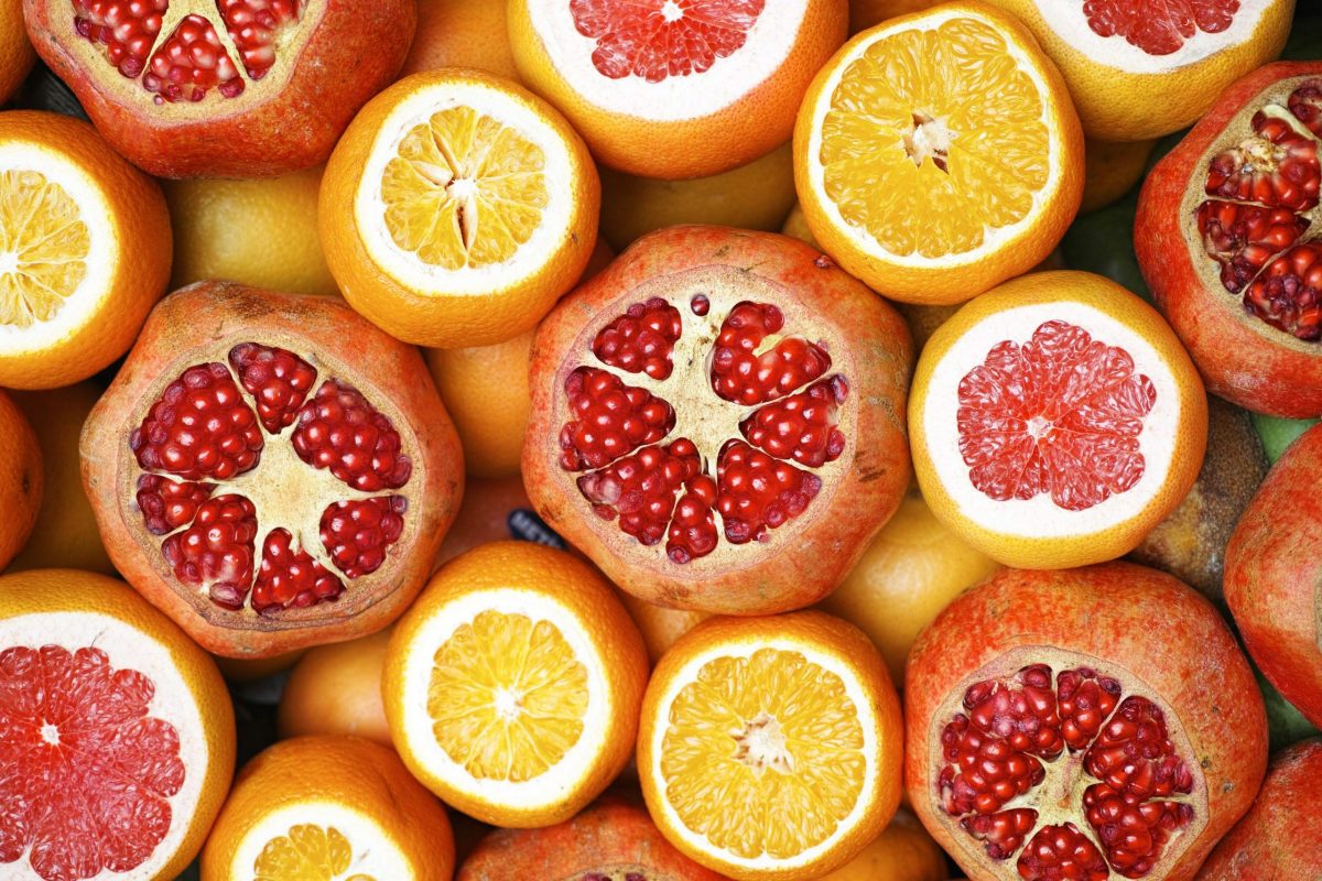 Vitamin-Orangen-Zitrone-Granatapfel